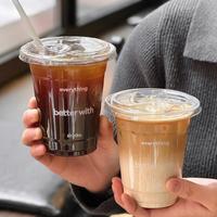 Gobelets jetables en plastique pour smoothie froid de 12oz 16oz personnalisés en usine avec logo