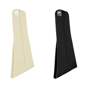 Funda de vestido larga transpirable negra de 72 pulgadas para bodas, trajes, vestidos de fiesta, bolsas para ropa, color negro y crema - Product Image 1
