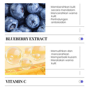 KORMESIC Certificado por Bpom, Limpiador Facial en Gel de Arándanos de 100ml, Mejora la Opacidad, No Reseca, Iluminador con Vitamina C - Product Image 4