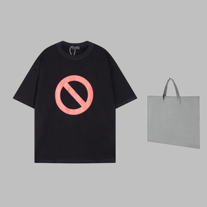 T-shirt estiva a maniche corte da uomo in stile vintage americano, casual, hip-hop, street, con stampa serigrafica Balenciaga. - Product Image 1