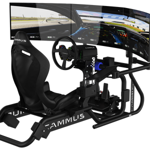 CAMMUS PC-Rennsimulator Einstellbares Lenkrad für Autofahrspiele mit Pedalen - Product Image 1