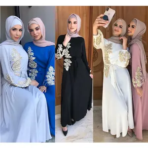 Robe musulmane brodée pour femmes, kaftan dubaï Abaya, turquie, vêtements européens, offre spéciale, nouvelle collection 2019