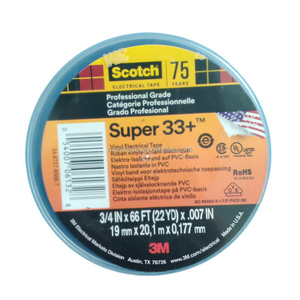 <span class=keywords><strong>Ruban</strong></span> adhésif électrique en vinyle <span class=keywords><strong>Scotch</strong></span> Super <span class=keywords><strong>3M</strong></span> 33+, résistant aux intempéries, noir, PVC, résistant à la chaleur, résistant aux UV, adhésif en caoutchouc, <span class=keywords><strong>ruban</strong></span> isolant - Product Image 1