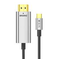 Cable Coaxial Ultra Rápido Tipo-C a HDTV, Conectores Chapados en Oro, Longitud Personalizable de 1M-4M, 4K 60Hz para Proyector y Monitor