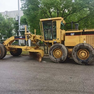 รถเกรดเดอร์ Caterpillar 140h มือสอง ปี 2019 สีเหลือง อุปกรณ์ก่อสร้างงานหนัก พร้อมยางขนาดใหญ่และระบบไฮดรอลิก - Product Image 4