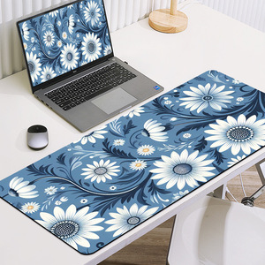 Floral Mouse Pad <b>Large</b> Size Durable PVC Desk <b>Mat</b> For Computer Office Use - Product Image 1