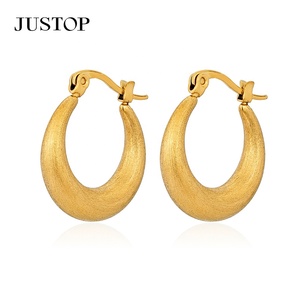 Trending Hoop <b>Hook</b> 18K Gold Plated Stainless Steel Waterproof Hypoallergenic Women's Minimalist <b>Earrings</b> Supplier - Product Image 2