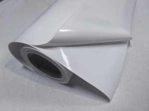 <span class=keywords><strong>Film</strong></span> vinyle auto-adhésif PVC blanc sans bulles, écologique, pour impression publicitaire extérieure, avec rainures anti-bulles - Product Image 1