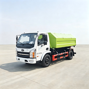 รถบรรทุกเก็บขยะแบบตะขอเกี่ยว Nanjun 4x2 พร้อมถังขยะขนาด 8 ตัน ระบบไฮดรอลิก พร้อมถังสำหรับขาย - Product Image 2