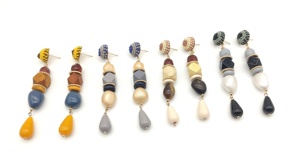 Cuentas de cristal de estilo bohemio para mujer, pendientes de cuentas de madera natural, pendientes largos colgantes, 4 colores, compra de un exportador de confianza - Product Image 5