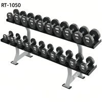 Support de rangement horizontal robuste pour haltères, capacité 10 barres, usage commercial