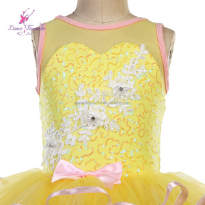 <span class=keywords><strong>Tutù</strong></span> da balletto <span class=keywords><strong>giallo</strong></span> con corpetto di paillettes C26043, abbigliamento da danza per bambini, <span class=keywords><strong>tutù</strong></span> da balletto per spettacoli teatrali - Product Image 5