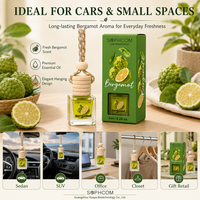 Parfum de voiture 8ml, flacon en verre suspendu avec bouchon en bois, diffuseur d'huiles essentielles, désodorisant longue durée, parfum naturel, cadeau pour