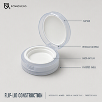 Étui compact rond vide personnalisé de qualité supérieure pour fond de teint coussin d'air, emballage cosmétique pour marques de beauté