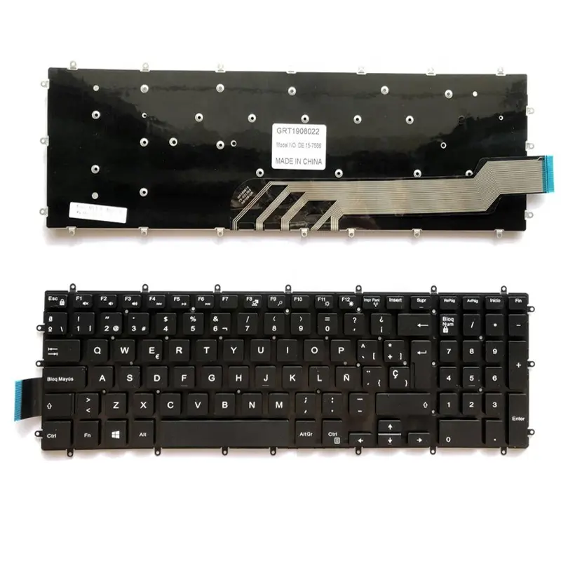 Tastiera a buon mercato per Dell Inspiron 15-7566 Serie 7567 5567 5565 7566 7778 7779 tastiera per laptop spagnolo Teclado con telaio