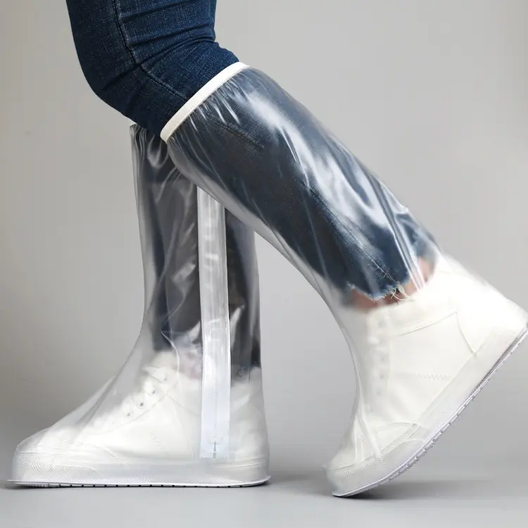 Pvc Beschermende Custom Regenschoen Hoes Hoge Top Regenbestendige Waterdichte Schoenen Regenschoen Hoes