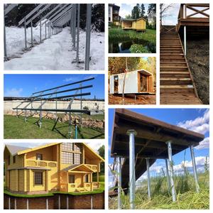 Pila de tornillo helicoidal directa al por mayor para terrazas de cubierta, porches y terrazas solares Anclajes helicoidales de cimentación - Product Image 3