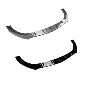 Mercedes-Benz CLA-Class Front Bumper <b>Lip</b> <b>Splitter</b> 2020-2023 Piano Black Carbon Fiber Texture ABS Material - Product Image 2