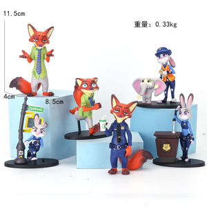 Set de Figuras Sorpresa de Zootopia con 6 Personajes en Posiciones Sentadas, Colección Encantadora, Adorno de Zootopia, Lindo Juguete de Anime - Product Image 3