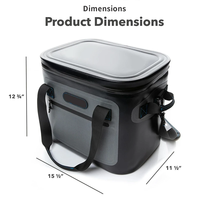 Sac isotherme souple imperméable en TPU 40Qt, maintien de la glace jusqu'à 2 jours, portable, léger, durable, pour le stockage des aliments en camping et en pique-nique