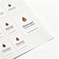 Etiquetas para Botellas de Concentrado de Té Haoxuan OEM, Película Mate de PET Blanca, Adhesivos Impresos con UV Localizado, Resistentes al Agua