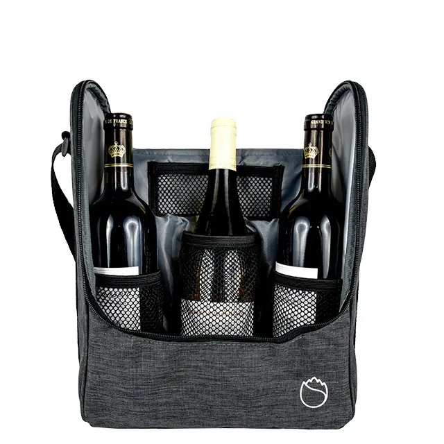 Amazon New Insulated Wine Cooler Bag Padded Portable Wine Travel Bag with Shoulder Strap
