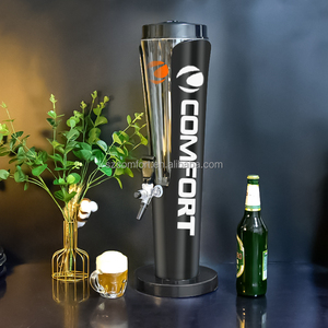 Anpassbarer Logo Bier Turm mit Großem Fassungsvermögen 3L, Hochtransparent, Klar für Bar Zapfhahn, Schwarz, Bier Spender - Product Image 6
