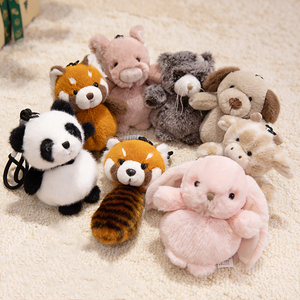 Animal Raccoon Pendant Plush Toy Stuffed Stretchable <strong>Panda</strong> Bunny Keychain for Kids <strong>Bag</strong> Decoration - Product Image 2