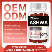 OEM/ODM Private Label Extrait de plantes KSM-66 Ashwagandha Gummies Supplément avec Vitamine D2 pour Soutenir le Stress Calmer & Relax