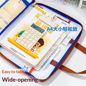 <span class=keywords><strong>Sac</strong></span> à compartiments multiples à fermeture éclair en maille, <span class=keywords><strong>format</strong></span> horizontal <span class=keywords><strong>A4</strong></span>, grande capacité, portable, pour élèves du primaire et du secondaire, modèle 680 - Product Image 3