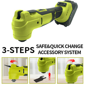 Personalizable inalámbrico sin escobillas oscilante multiherramienta oscilante <span class=keywords><strong>pala</strong></span> batería de litio 2AH 18V-21V - Product Image 3