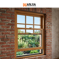 Rejilla de Ventana Corrediza de Aluminio y Madera, Ventana Corrediza de Aluminio y Madera