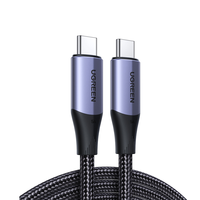 Kabel UGREEN USB C 3.1 Gen 2 10Gbps USB C ke USB C, Kabel Output Video 4K, Pengisian Daya Cepat 100W Power Delivery