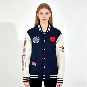 Wholesale High Quality Baseball <b>Jacket</b> Custom Embroidery Logo Letterman <b>Jacket</b> For Men <b>Women</b> Fashion Streetwear Varsity <b>Jacket</b> - Product Image 6