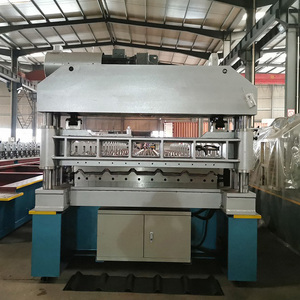 235Mpa hoja de techo de color zinc rollo que forma la máquina China con <span class=keywords><strong>corte</strong></span> eléctrico - Product Image 2