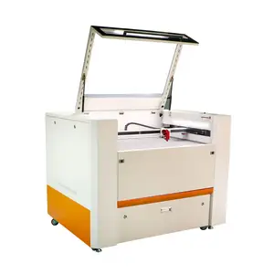 Máquina de corte por láser de 100W con enfoque automático de Color naranja Mini máquina de grabado láser integrada 6090 CO2 para ropa MDF