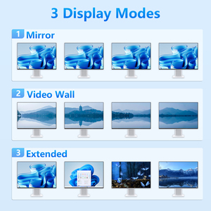 4端口8k四显示器DP1.4 <span class=keywords><strong>KVM</strong></span>开关视频分配器转换器，适用于4台计算机共享集键盘鼠标兼容 - Product Image 2