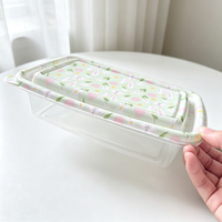 Emballage extérieur personnalisé avec logo et design pour boîte à lunch à emporter, conteneur imprimé pour préparation de repas avec couvercles, stockage alimentaire en PP