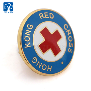 Fábrica de metal Cruz Roja caridad pin de solapa - Product Image 3