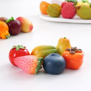 Llavero Mini Personalizado 3D de Frutas, Verduras, Dulces, Comida Rápida Artificial, Resina, Naranja, Frambuesa, Uva, Juguetes para Casa de Muñecas y Niños - Product Image 2