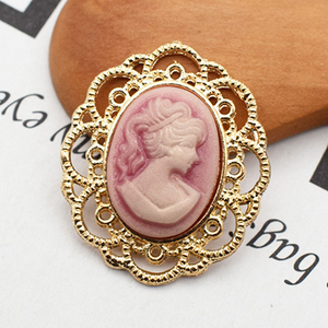Accessoires décoratifs pour cheveux de mariage, 25x30MM, boutons métalliques en résine, bouton-pression en alliage pour bricolage, bijoux, couture artisanale - Product Image 1