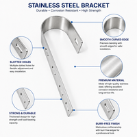 Custom Steel U-shaped Clamps for Fixing Photovoltaic Support Columns for Utility Poles / Steel Pipes