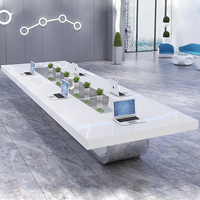Ensemble de bureau pour salle de conférence, mobilier de bureau en bois, table de réunion moderne avec chaises pour usage hôtelier