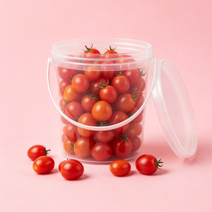 Seau en plastique transparent rond en PP de qualité alimentaire, durable, pour le stockage de liquides et la transformation alimentaire - Product Image 1
