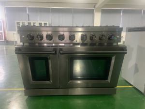 48 pouces. 7,0 Cu. Table de cuisson à gaz haut de gamme 7 brûleurs double combustible avec four à convection, plaque de cuisson en acier inoxydable et dispositif de sécurité gaz pour usage domestique - Product Image 2