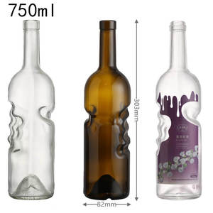 Fabricante venta 500ml 750ml botellas de vino tinto de vidrio con Corchos - Product Image 3