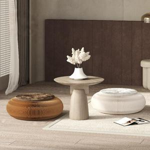 <strong>Round</strong> Portable Home <strong>Stool</strong> with Accordion-style Folding <strong>Cushion</strong> for Meditation, Suitable for Tea Rooms and Windowsills. - Product Image 3