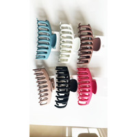 Pinces à cheveux en plastique givré de 11 cm, couleur unie, finition mate, design géométrique, transparentes, pour filles, usage quotidien