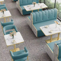 Ensemble de tables, chaises et banquettes de restaurant commercial modernes de haute qualité pour les centres commerciaux et les hôtels