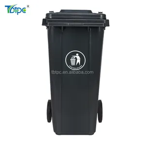 Bidone della spazzatura in plastica da 120 litri bidone della spazzatura per esterni e contenitore in plastica resistente in HDPE da 120 litri